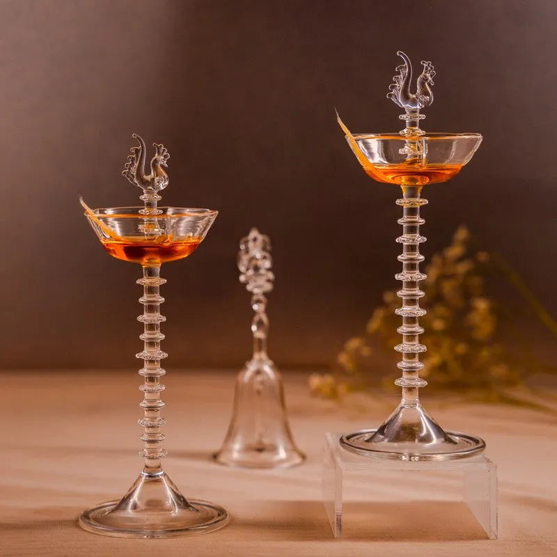 Shubhdeep Glass Diya - Set Of Two media 5