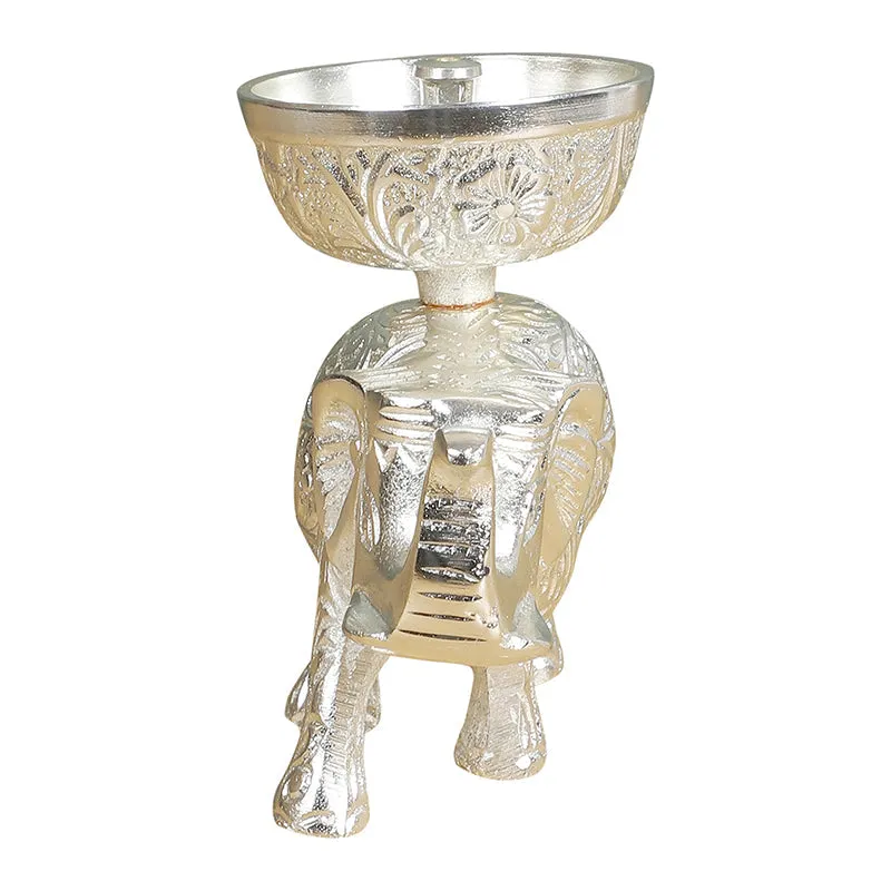 SIlver Haathi Aluminium Diya media 4