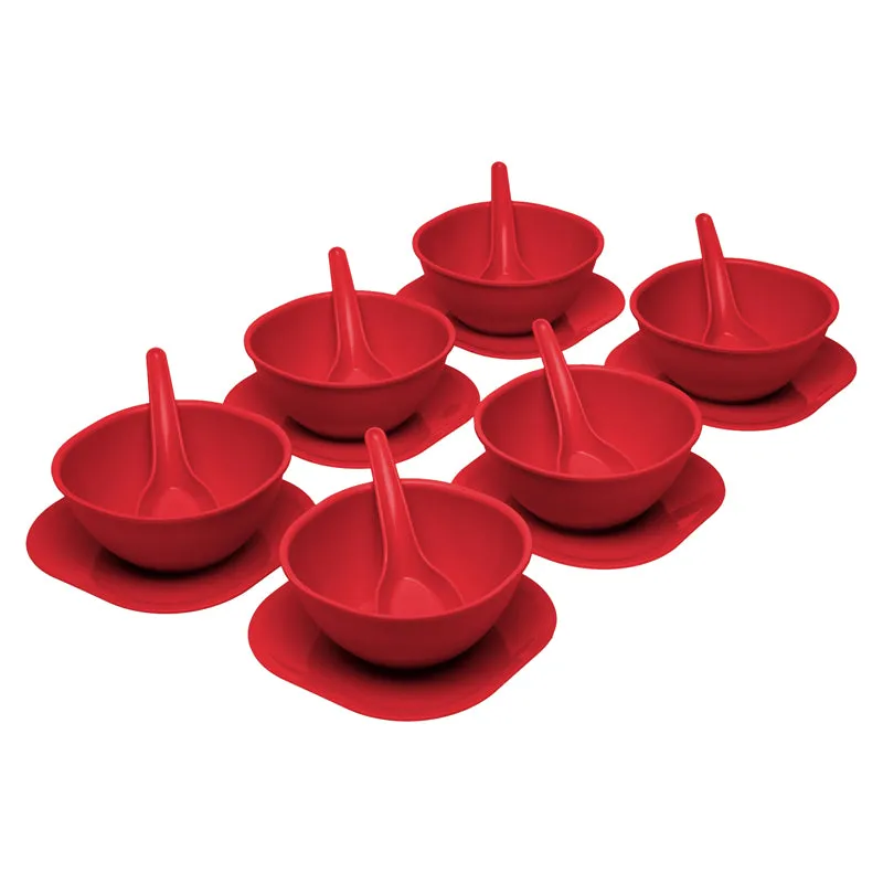 Cesar 400 ml Soup Bowl (Red) - Eighteen Piece Set media 1
