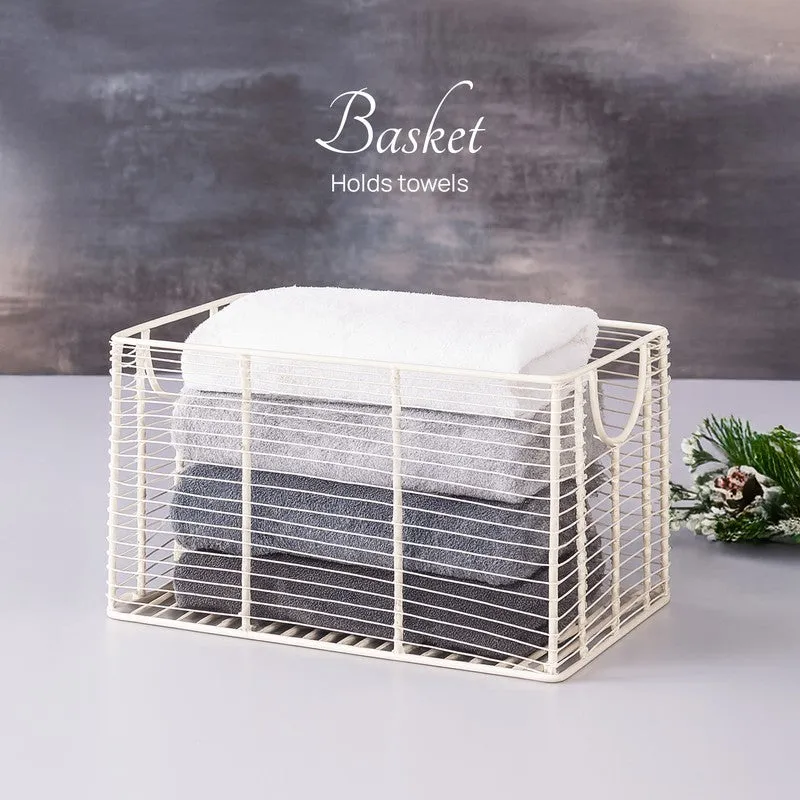 Foxy Boxy Mesh Basket - White media 5