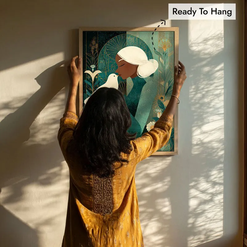 Dovelisse Canvas Wall Painting - Brown Frame media 8