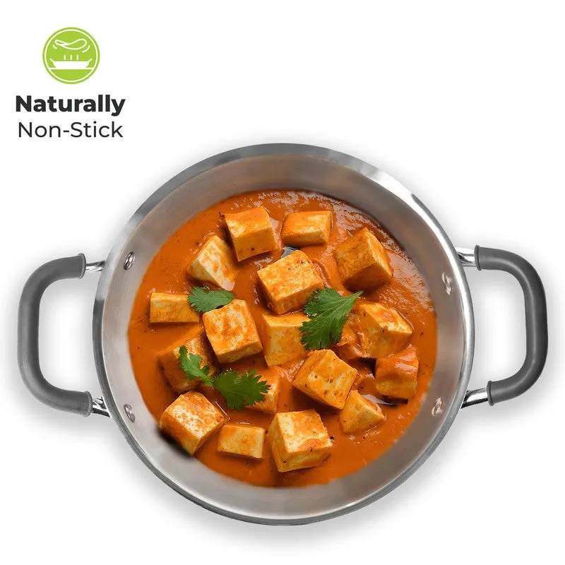 Suko Induction Safe Kadhai With Lid - 1500 mL / 8 Inches media 10