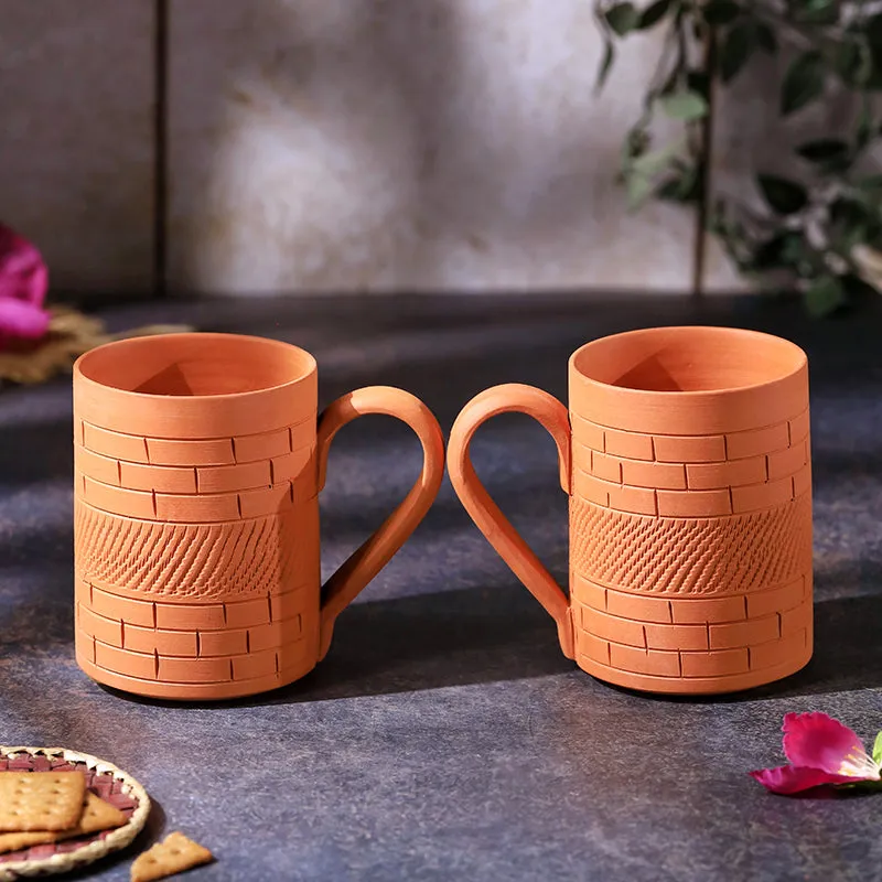 Smarana Terracotta Coffee Mug (400 mL Each) - Set of Two media 4