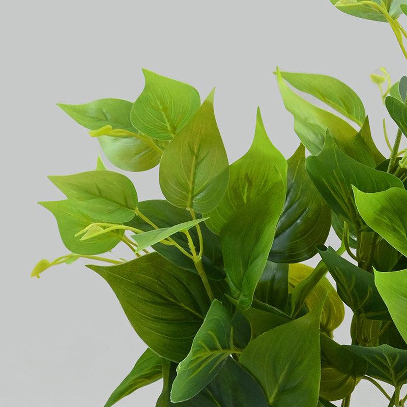 Faux Everlasting Jade Pothos Plant With Black Plastic Pot - 48 cm media 4