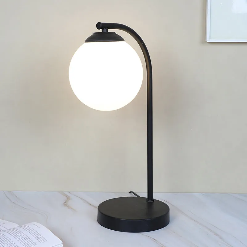Piccolo Solid Iron Moon LED Table Lamp - White,Black media 1