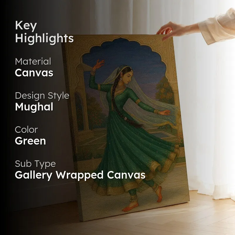 Mughal Court Dancer Canvas Wall Art & Paintings media 2