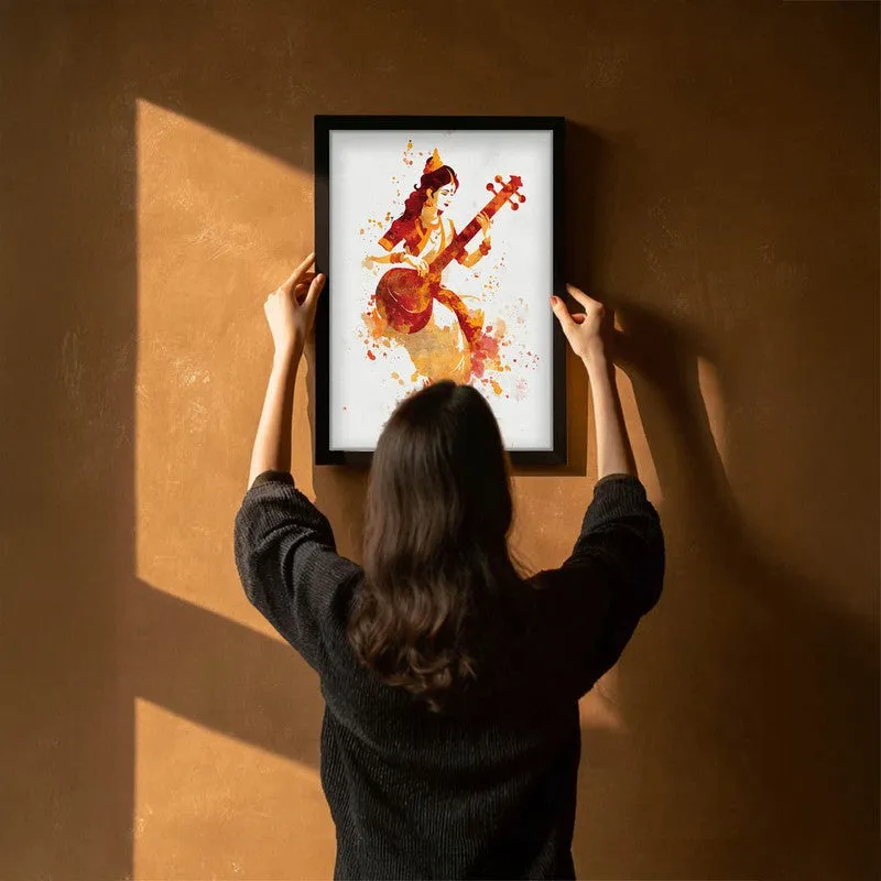 Sri Saraswati Devi Divine Harmony Archival Paper Wall Art media 6