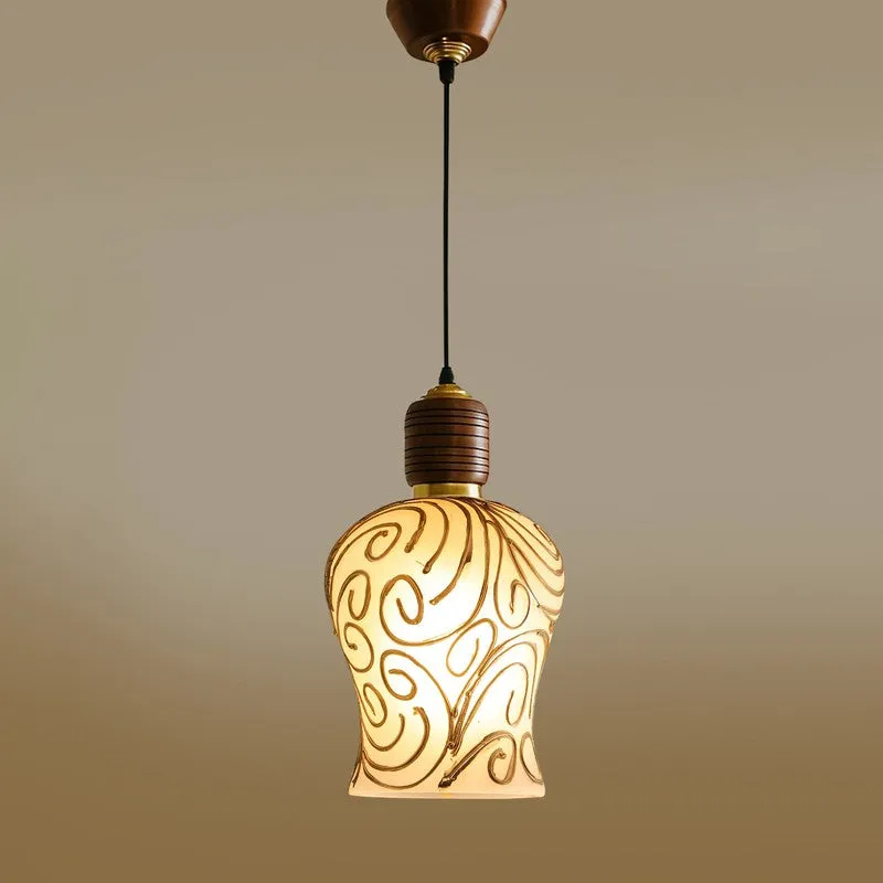Mosaic Swirls Pendant Wooden Ceiling Lamp media 6