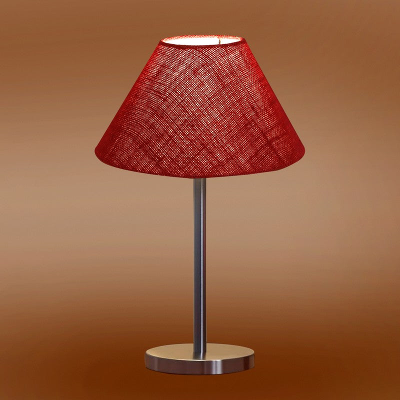 Noctra Luxe Glow Metal Table Lamp - Maroon media 7