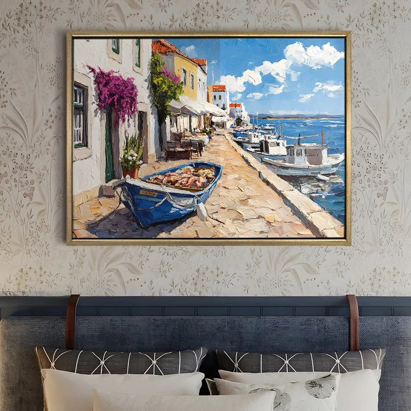 The Blue Dory Canvas Wall Painting With Frame media 5