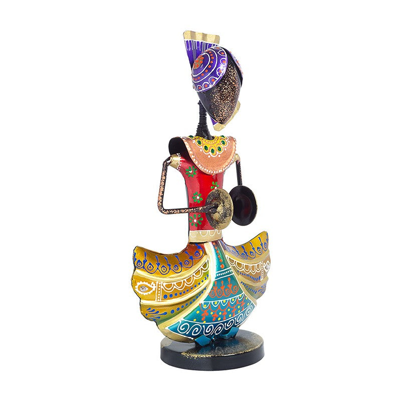 Folk Musician Iron Showpiece - Blue,Red media 4