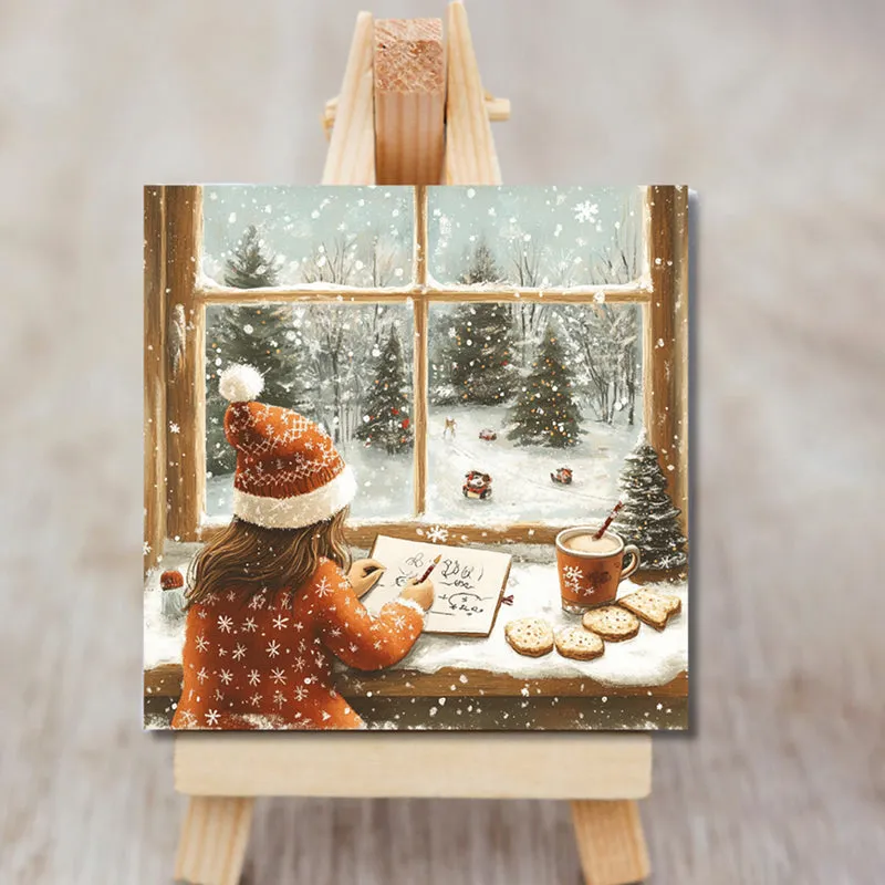 Cocoa & Snow Canvas Showpiece media 3