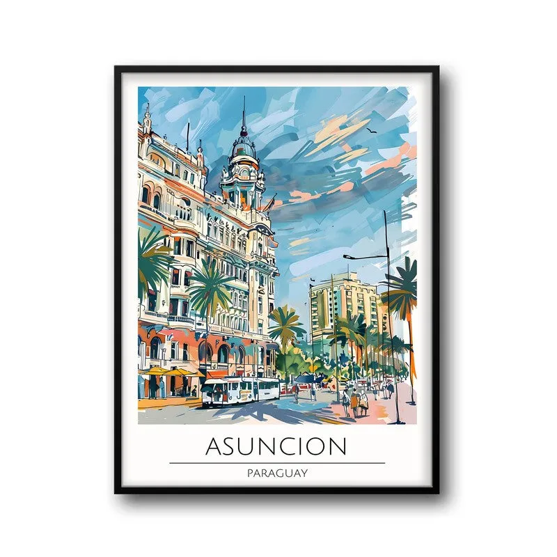Vintage Asunción Framed Canvas Wall Painting media 5