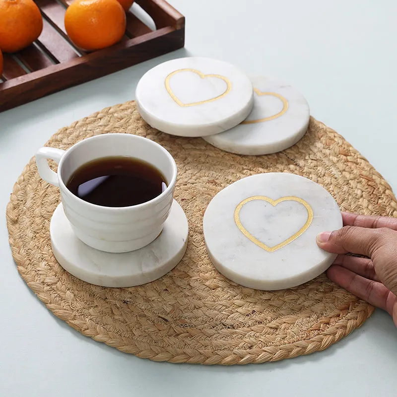 Heart Of Stone Marble Coaster - Set Of Four media 4