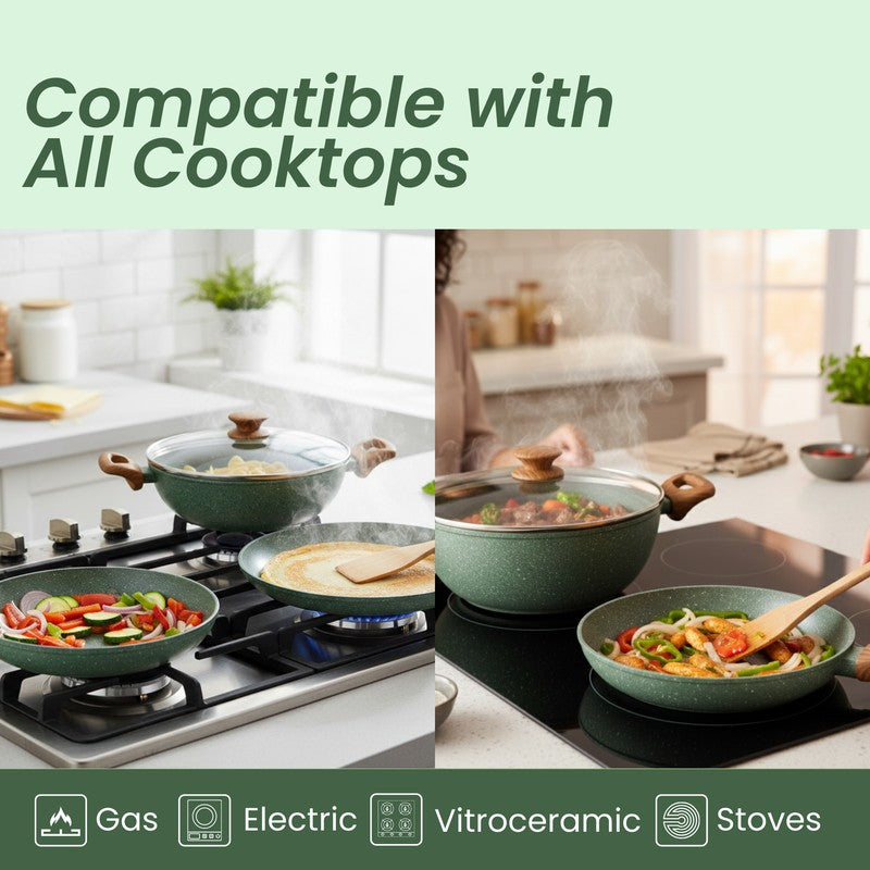 Salford Non Stick Cookware Set (Green) - Three Piece Set media 4