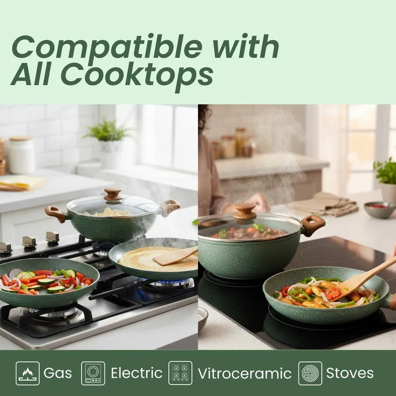 Salford Non Stick Cookware Set (Green) - Three Piece Set media 4