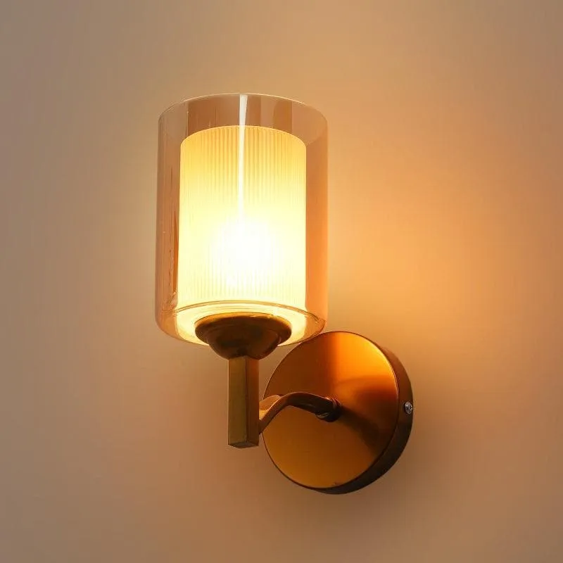 Sallow Glass & Metal Wall Lamp media 1