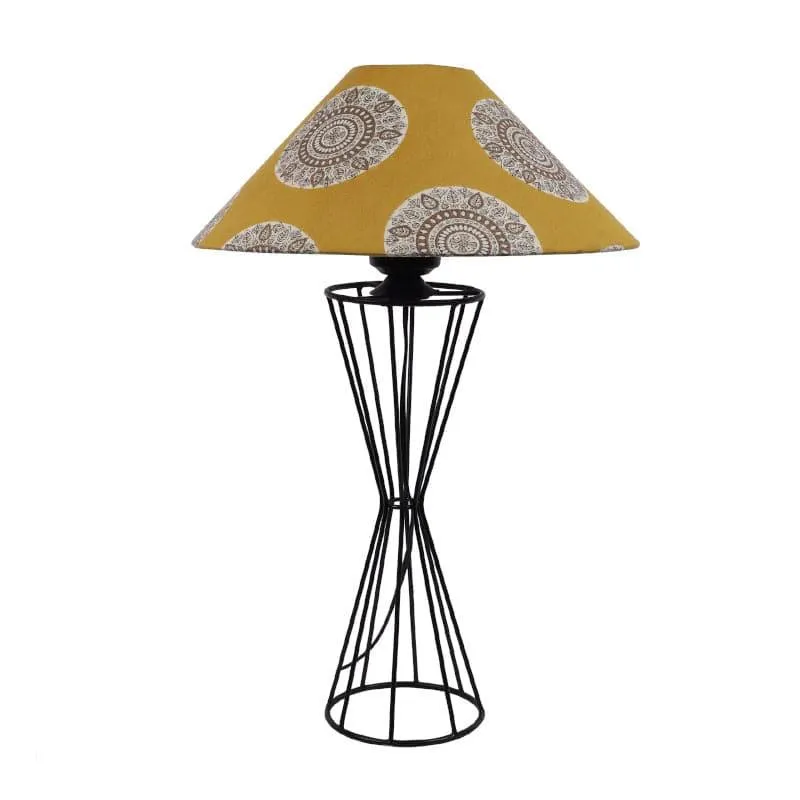 Mandala Merry Briar Fabric Table Lamp - Yellow,Black media 4
