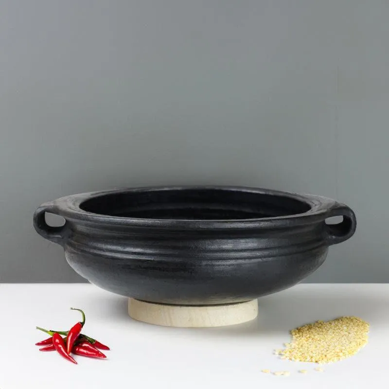 Dilaab Urali Clay Pot Black 1000 mL / 8 Inches media 1