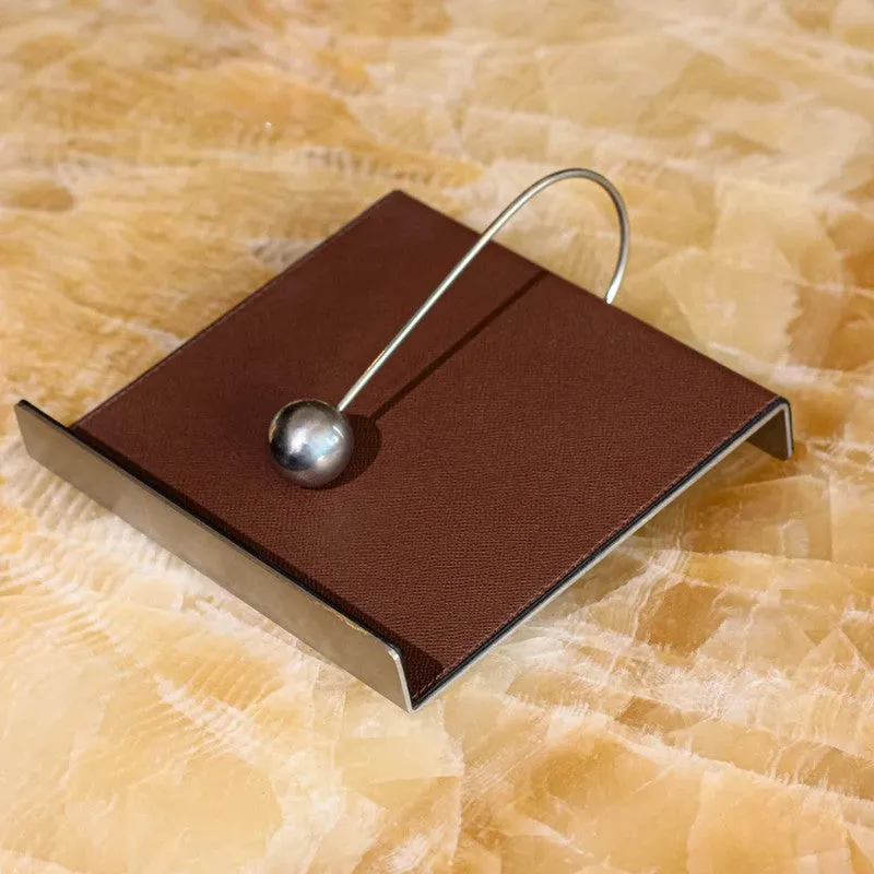 Serve Fold (Leather,Stainless Steel) Tissue Holder media 4