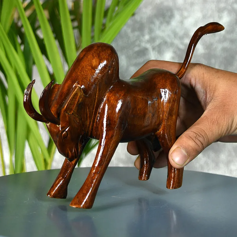 Timber Bull Wood Showpiece media 7