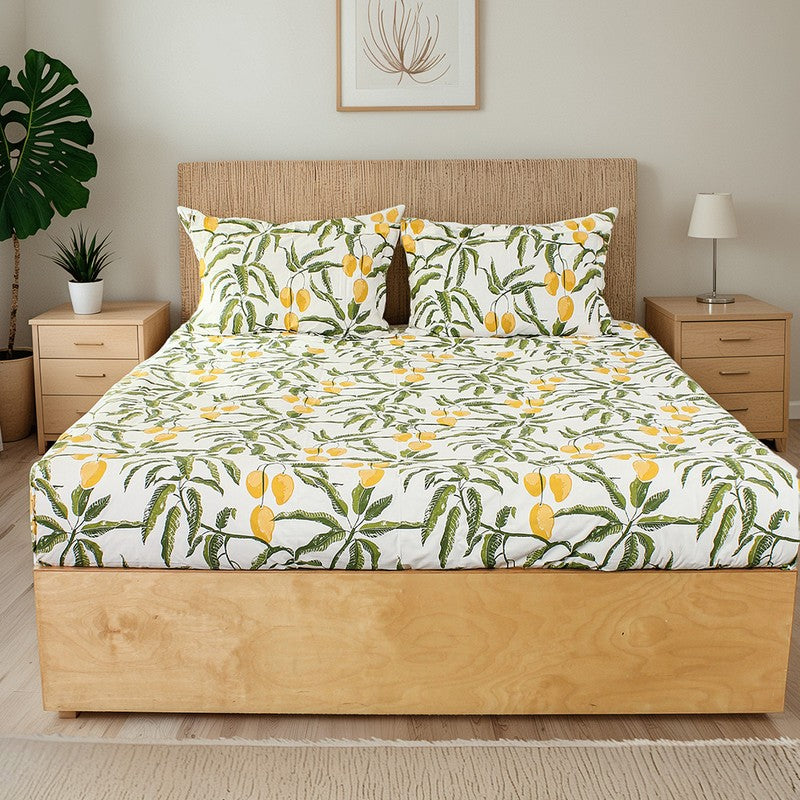 Amra Cotton Bedsheet (Yellow) - 180 TC media 9