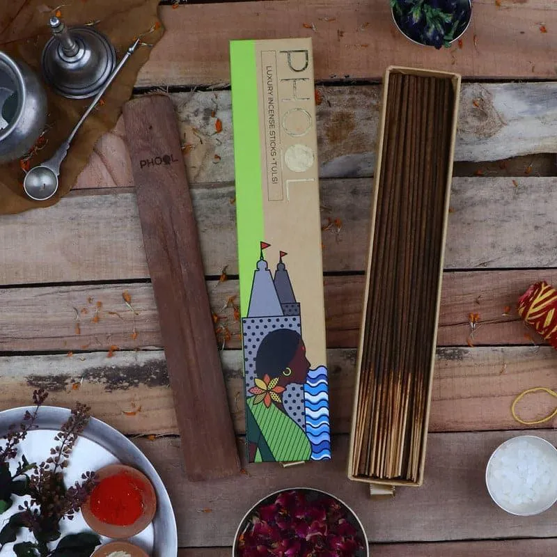 Phool Natural Incense Stick (Tulsi) - Set Of Forty media 1