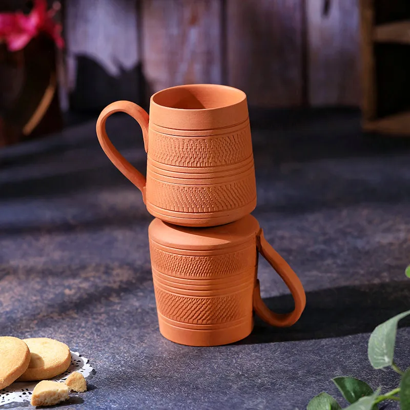 Niyati Terracotta Coffee Mug (250 mL Each) - Set of Two media 4