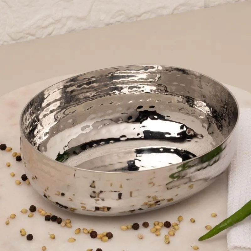 Vintage Charm Hammered Snack Bowl (650 ML) - Set Of Two media 3