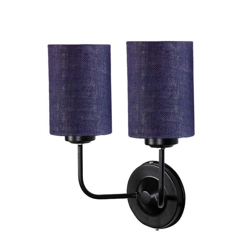 Biyox Cylindrical Double Fabric Wall Lamp media 5