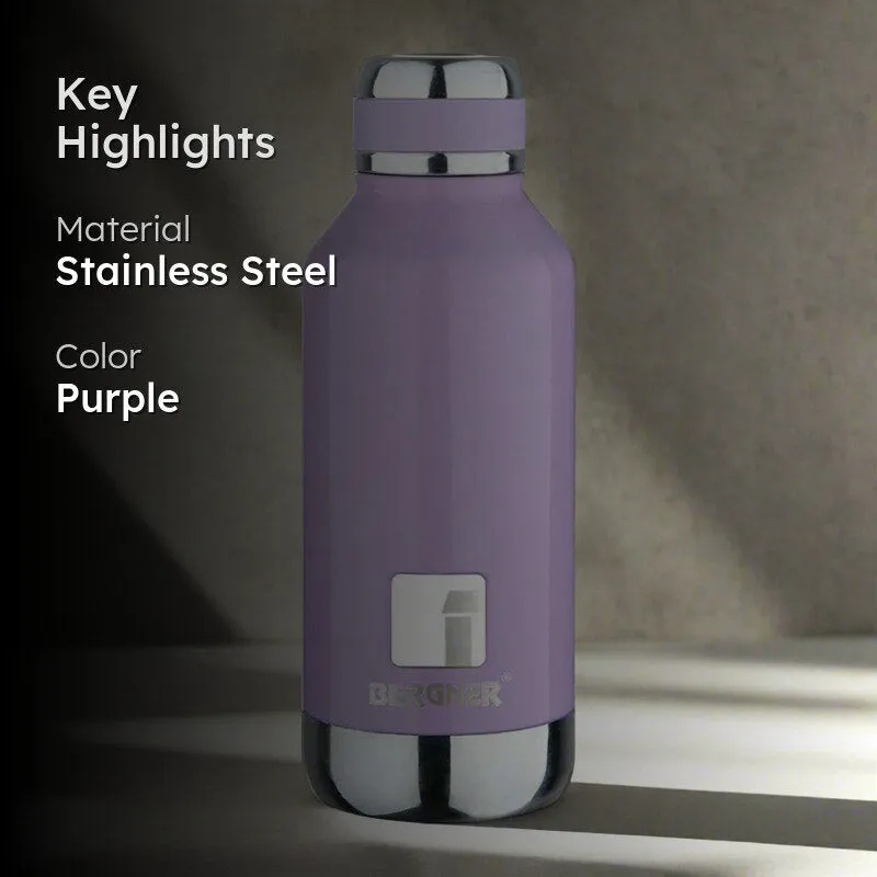 Bergner Walking Hydria Thermosteel Hot And Cold Flask (Purple) - 750 mL media 2
