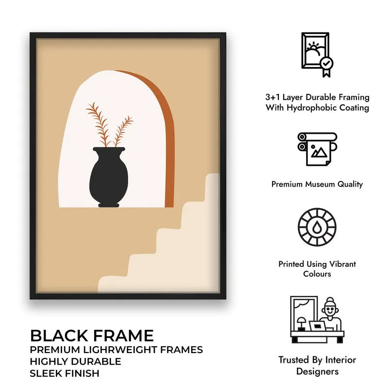 Sunlit Alcove Canvas Wall Painting With Black Frame media 9