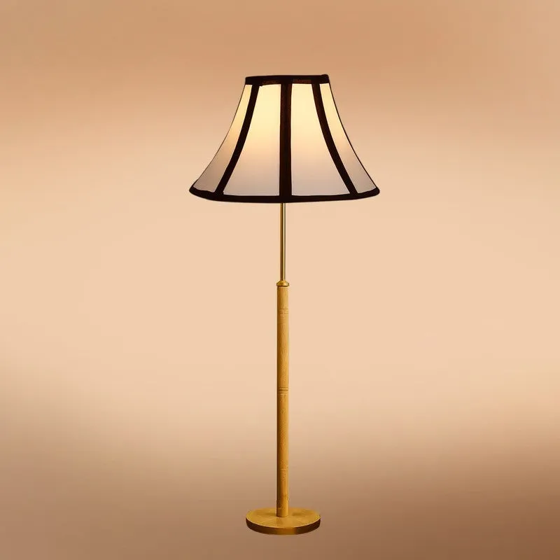Soft Line Wooden Floor Lamp - White & Black media 5