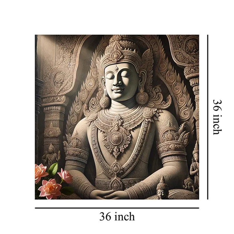 Tranquil Gautama Buddha Wall Painting media 8