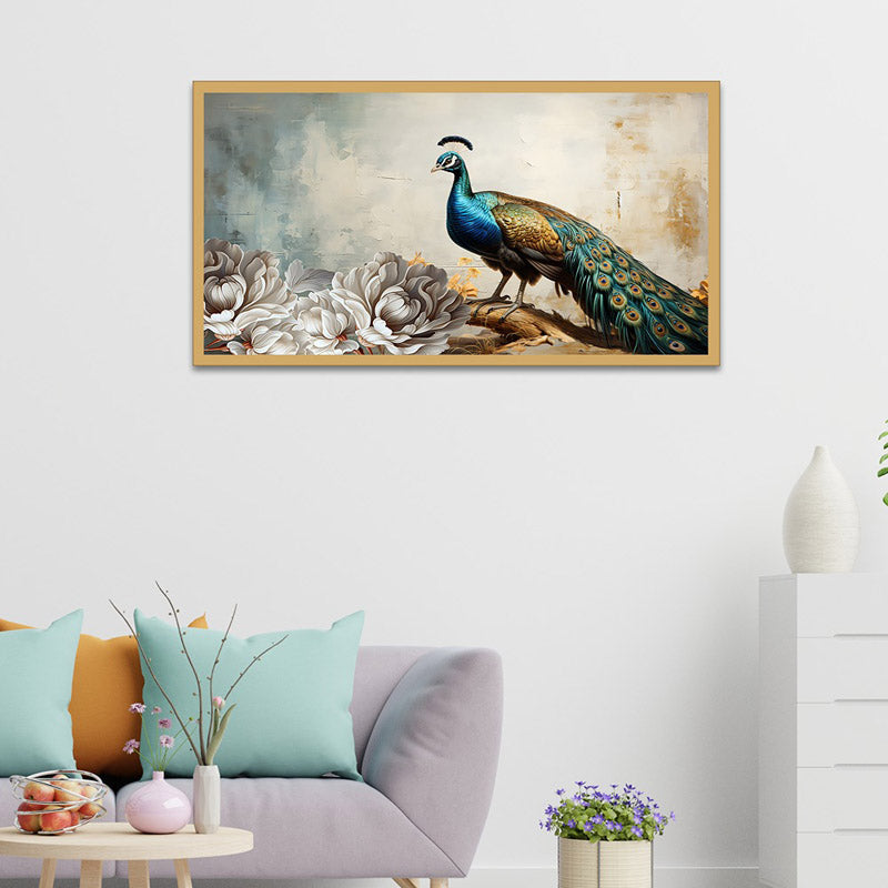 Aurora Peacock Canvas Wall Painting