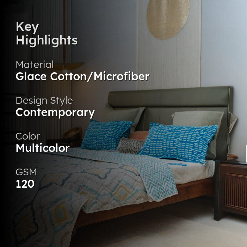 Urban Space Morocco Reversible Dohar (Blue) - 120 GSM media 2