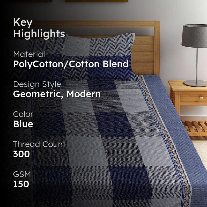 Carob Ethnic PolyCotton Bedsheet  - 150 GSM media 2