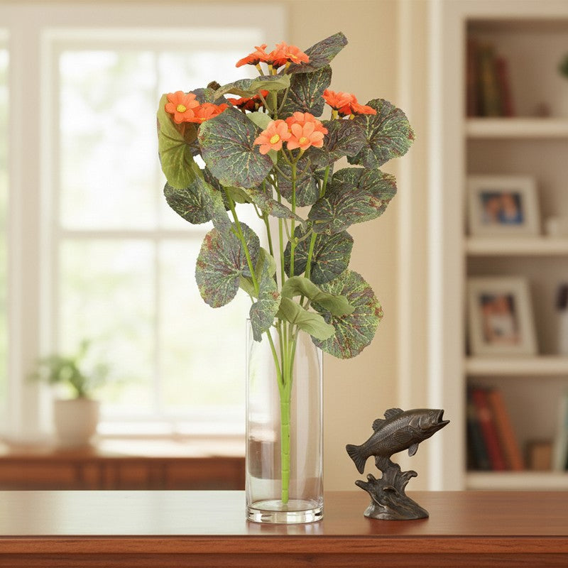 Linora Kalanchoe Artificial Flower(Orange) - Set Of Two