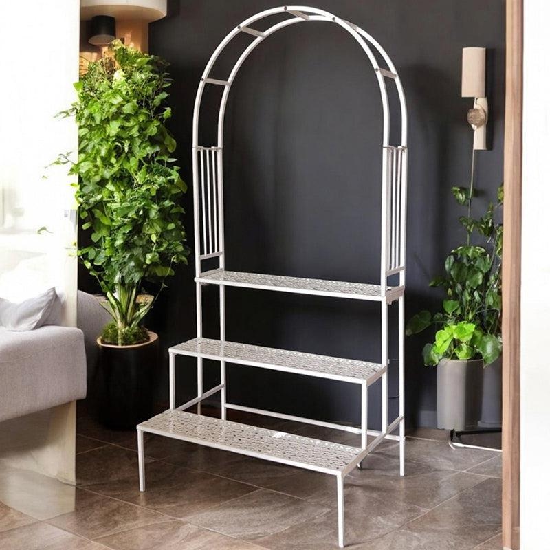 Aether Arch Metal Planter Stand - White media 5