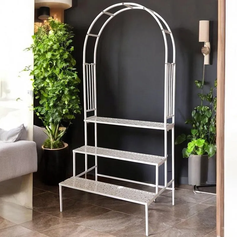 Aether Arch Metal Planter Stand - White media 5