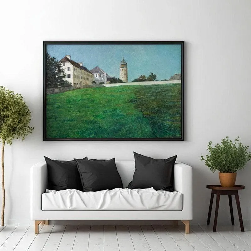 A View of Frauenchiemsee Canvas Wall Painting - Black Frame media 3