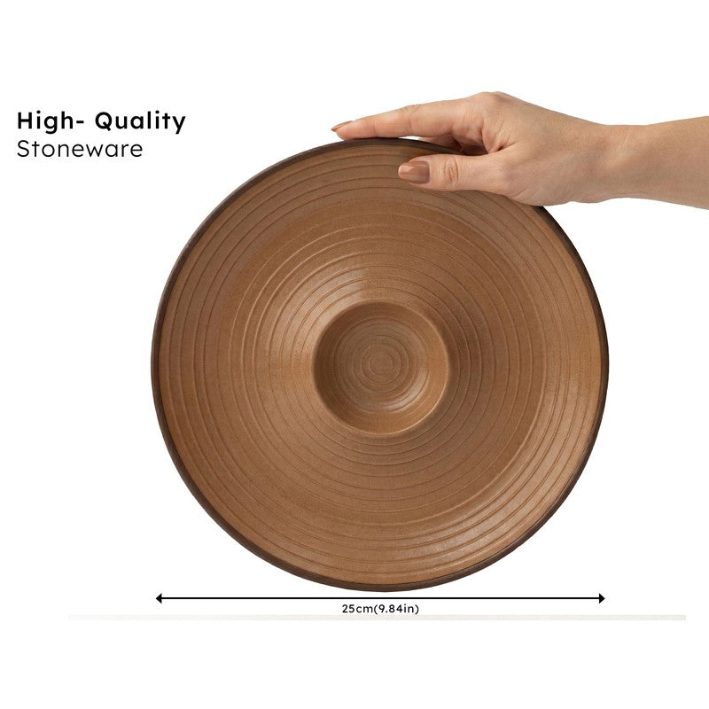 Whimsi Ceramic Chip & Dip Platter - Brown media 8