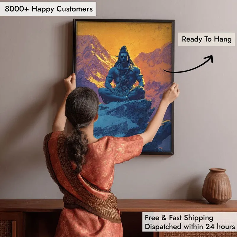 Lord Shiva Meditating II Archival Paper Wall Art media 5