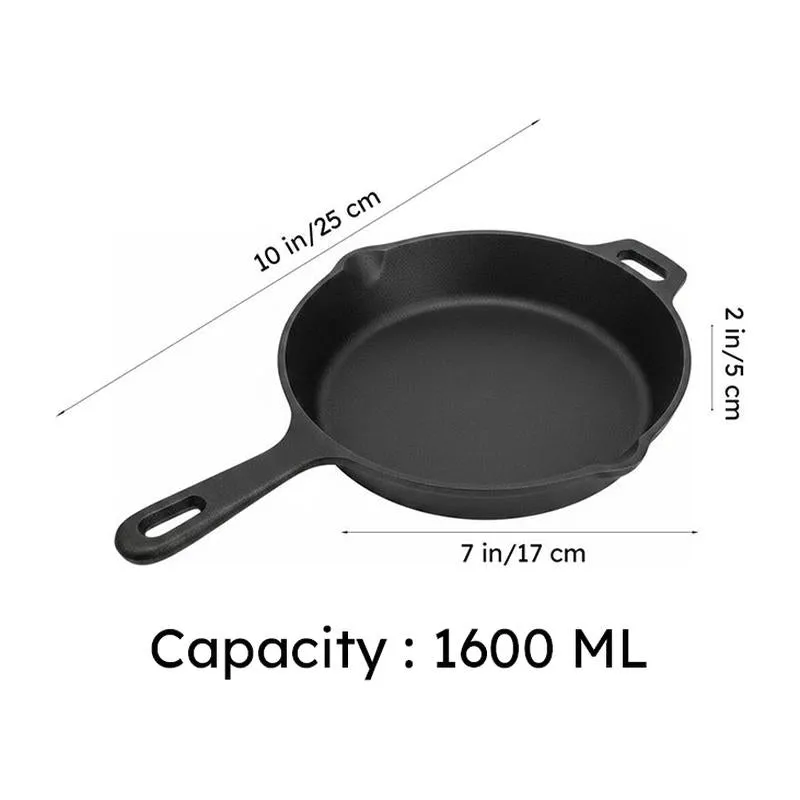 Solara Brewo Cast Iron Frying Pan with Handle - 25 CM media 13