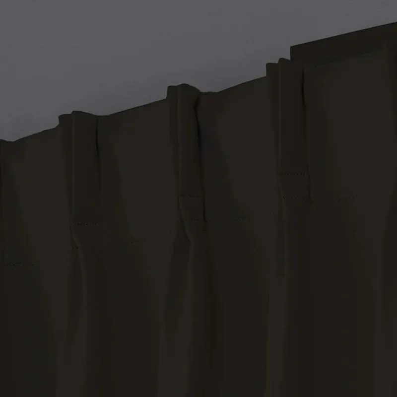 Noir Double Pinch Pleat Blackout Curtain - Black media 3