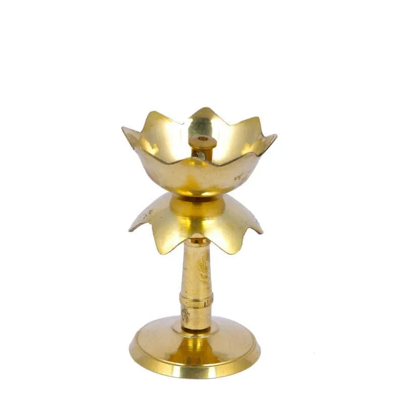Brass Kamal Oil Lamp media 3