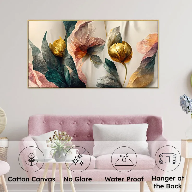 Serenity Sensation Floral Wall Painting media 9