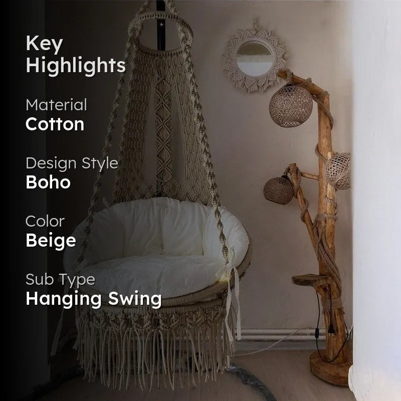 Clyra Macrame Swing Chair media 2