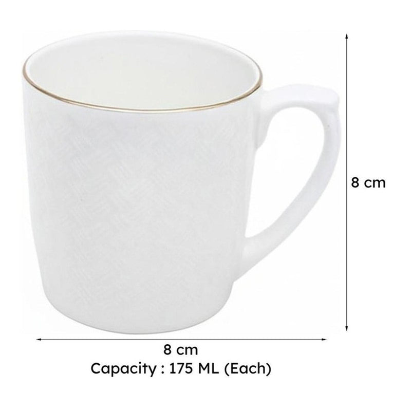 Riggs Bone China Tea Cup (175 mL Each) -  Set of Six media 6