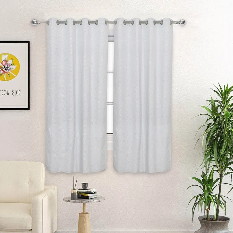 Form Ease Cotton Room Darkening Curtains (Grey) - Set Of Two media 3